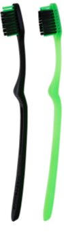 Megasmile Black Whitening Ortho escova de dentes com carvão ativo para os usuários de aparelho fixo e pontes