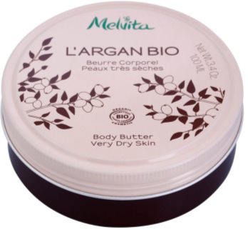 Melvita L'Argan Bio manteiga corporal nutritiva para pele muito seca