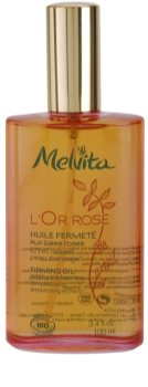 Melvita L'Or Rose feszesítő testolaj kisimító hatással