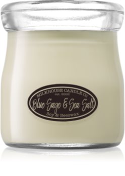 Milkhouse Candle Co. Creamery Blue Sage & Sea Salt illatos gyertya  Cream Jar