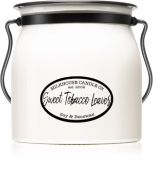 Milkhouse Candle Co. Creamery Sweet Tobacco Leaves bougie parfumée Butter Jar