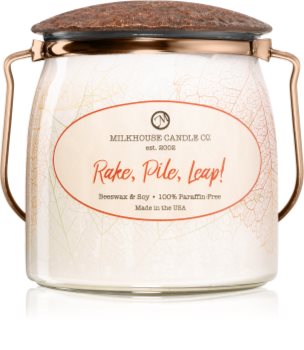 Milkhouse Candle Co. Creamery Rake, Pile, Leap! bougie parfumée Butter Jar