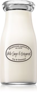 Milkhouse Candle Co. Creamery White Sage & Bergamot lumânare parfumată Milkbottle