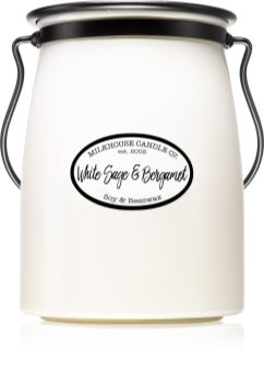 Milkhouse Candle Co. Creamery White Sage & Bergamot bougie parfumée Butter Jar