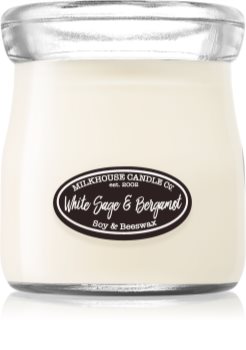 Milkhouse Candle Co. Creamery White Sage & Bergamot vonná svíčka Cream Jar