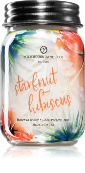 Milkhouse Candle Co. Farmhouse Starfruit Hibiscus aроматична свічка Mason Jar