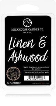 Milkhouse Candle Co. Creamery Linen & Ashwood vosk do aromalampy