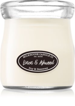 Milkhouse Candle Co. Creamery Linen & Ashwood Tuoksukynttilä Cream Jar