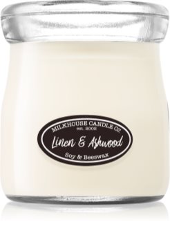 Milkhouse Candle Co. Creamery Linen & Ashwood vonná sviečka Cream Jar
