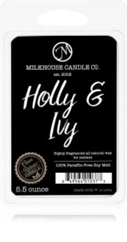 Milkhouse Candle Co. Creamery Holly & Ivy tartelette en cire
