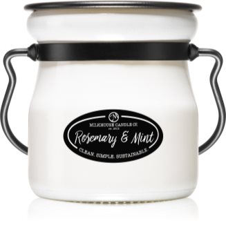 Milkhouse Candle Co. Creamery Rosemary & Mint Tuoksukynttilä Kermapurkki