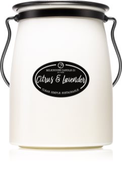 Milkhouse Candle Co. Creamery Citrus & Lavender duftlys Smørkrukke