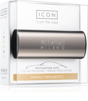 Millefiori Icon Sandalo Bergamotto odświeżacz do samochodu Metallo Shiny Bronze