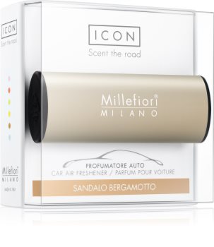 Millefiori Icon Sandalo Bergamotto désodorisant voiture Metallo Matt Bronze