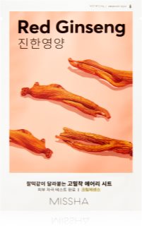 Missha Airy Fit Red Ginseng Moisturising and Revitalising Sheet Mask