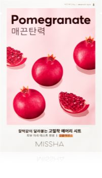 Missha Airy Fit Pomegranate plátýnková maska se zjemňujícím a osvěžujícím účinkem