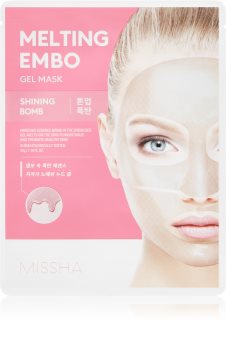 Missha Melting Embo Shining Bomb intenzívna hydrogélová maska pre rozjasnenie pleti