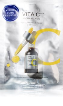 Missha Vita C Plus Brightening Face Sheet Mask for Pigment Spots Correction