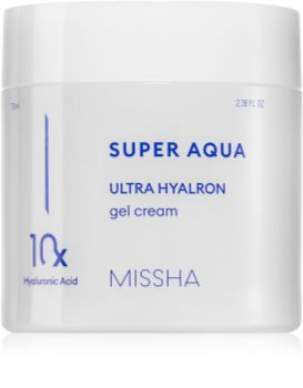 Missha Super Aqua 10 Hyaluronic Acid crema gel hidratanta cu textura usoara pentru piele sensibila si intoleranta
