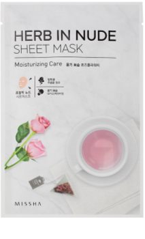 Missha Herb in Nude plátenná maska s rozjasňujúcim a hydratačným účinkom