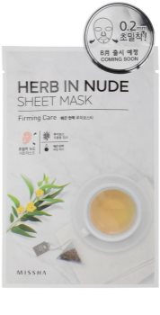 Missha Herb in Nude máscara em folha com efeito reafirmante