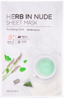 Missha Herb in Nude máscara em película com efeito de limpeza