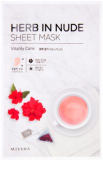 Missha Herb in Nude plátýnková maska pro rozjasnění a vitalitu pleti