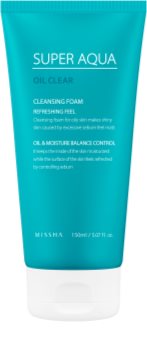 Missha Super Aqua Oil Clear mousse de limpeza refrescante