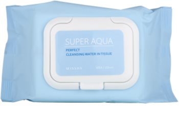 Missha Super Aqua Perfect reinigende Gesichtstücher mit feuchtigkeitsspendender Wirkung