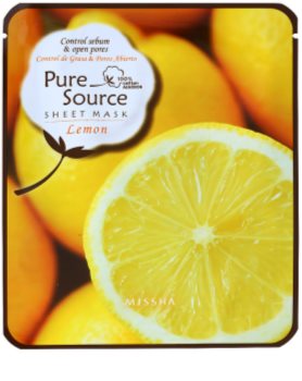 Missha Pure Source mascarilla limpiadora con jugo de limón