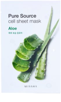Missha Pure Source máscara em folha com efeito hidratante e suavizante