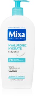 MIXA Hyalurogel intenzivní hydratační tělové mléko pro suchou a citlivou pokožku