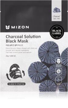Mizon Black Solution Charcoal čisticí plátýnková maska s aktivním uhlím
