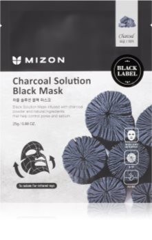 Mizon Charcoal Solution maschera detergente in tessuto con carbone attivo