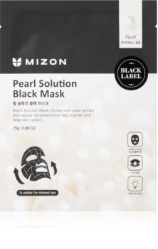 Mizon Black Solution Pearl rozjasňující plátýnková maska