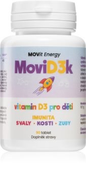 Movit Energy MoviD3k doplněk stravy pro správný vývoj dětského organismu a podporu jeho obranyschopnosti
