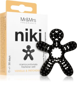 Mr & Mrs Fragrance Niki Vanilla & Patchouli Auton ilmanraikastin Täyttöpakkaus