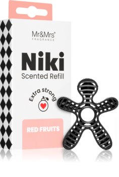 Mr & Mrs Fragrance Niki Red Fruits auto luchtverfrisser Vervangende Vulling