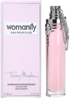 Mugler Womanity Eau pour Elles eau de toilette para mulheres 80 ml recarregável