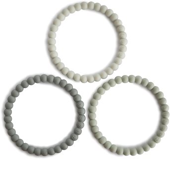 Mushie Pearl Teething Bracelet Beißring