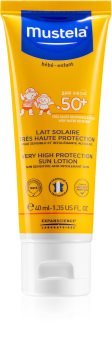 Mustela Bébé vizálló napozó tej gyerekeknek SPF 50+