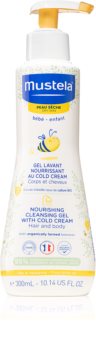 Mustela Bébé Dry Skin Nourishing Cleansing Gel with Skin Barrier Cream  for Children from Birth