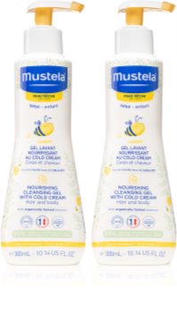 Mustela Bébé Cleansing Gel with Cold Cream Duschgel & Shampoo 2 in 1 für Kinder ab der Geburt
