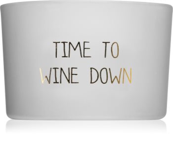 My Flame Amber's Secret Time To Wine Down scented candle Wooden Wick