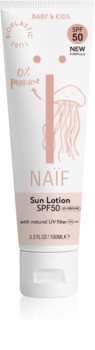 Naif Baby & Kids Sunlotion SPF 50 napozó krém parfümmentes