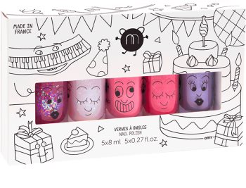Nailmatic Kids kit de vernis à ongles Sheepy, Polly, Cookie, Kitty, Piglou pour enfant