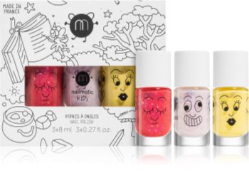Nailmatic Kids sada laků na nehty Sissi, Elliot, Lulu (pro děti)