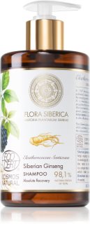 Natura Siberica Flora Siberica Siberian Ginseng sampon hidratant pentru păr uscat și deteriorat