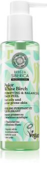 Natura Siberica Polar White Birch почистващ пилинг гел за мазна и проблемна кожа