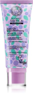 Natura Siberica Anti-Ox Wild Blueberry spuma demachianta cu o textura cremoasa facial
